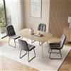 JIEXI Set di tavolo da pranzo moderno per 4 persone, superficie resistente e 4 sedie a forma di U, mobili da cucina e sala da pranzo, per piccoli spazi