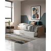 DOOMOSTORE LOVING YOUR HOME Doomostore. Doppio Letto a Ponte Estraibile con Doppia Rete a doghe, Doppio Letto Olmo e Bianco 80 x 190 cm.