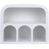 Rebecca Mobili Mensola da muro, Scaffale da Parete, Bianco, in MDF, Stile Moderno - Misure HxLxP: 30,5 x 35,5 x 14 cm- Art. RE7268