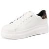 QUEEN HELENA Scarpe da Ginnastica con Strappo Sneakers con Strass Donna X33-1 Leopardato 38