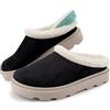 JOMIX Ciabatte Donna Invernali Mule Zeppa Leggera Peluche Morbido Pantofole Estraibile Caldo Platform Alta Antiscivolo Slippers da Casa Comode per Balcone Terrazzo Relax Soffice ESW2528 Nero37