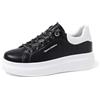 QUEEN HELENA Scarpe da Ginnastica con Strappo Sneakers con Strass Donna X30-11 Nero 37