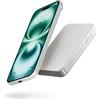 OtterBox Zens Slim Aluminium Power Bank Qi2 10k mAh, Caricatore Wireless MagSafe da 15 W per iPhone Air/17/16/15/14/13/12 e AirPods, Cavo USB C-C da 30 cm Incluso, Bianca