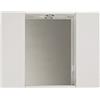 Mama Store SPECCHIERA Bagno con 2 VANI Contenitore e Luce LED-Bianco Lucido Laccato, L. 81 CM X P. 16 CM X H. 60 CM