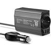 BESTEK 300W Inverter da Auto 12V 220V con 2 Porte USB 4.8 A, Invertitore di Potenza per Carica Phone Pad Tablet Kindle (Onda Sinusoidale Modificata con Multi Protezioni, Accendisigari)