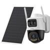 Imou Telecamera di sicurezza Imou AOV Dual KIT da esterno, motorizzata, 4G e Wi-Fi a batteria ricaricabile con doppia ottica, risoluzione 5MP + 5MP, sirena integrata faretti, deterrenza attiva luci rosse blu, rilevamento movimento/umano, visione …