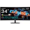 GIGABYTE Monitor Da Gaming GIGABYTE MO34WQC36 EK Curvo 34" 360Hz QD-OLED FreeSync Premium Pro