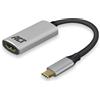 ACT Adattatore da USB-C a HDMI femmina, 4K @ 60Hz, lunghezza cavo 0,15 m, custodia in alluminio ADATTATORE USB-C-HDMI 0,15M 4K (AC7010)