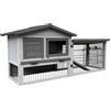 Wiltec Pollaio Wiltec 1535 x 525 x 685 mm grigio chiaro con postazione libera e pollaio in legno, pollaio con riparo, griglia e vaschetta per gli escrementi zincato