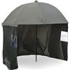 Wiltec ombrellone da pesca 250cm con parete laterale e due finestre di visualizzazione tenda ombrello come protezione dal vento quando la pesca ombrello ombrellone tenda da pesca parasole
