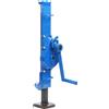 Wiltec Argano in acciaio Wiltec da 1500 kg con altezza complessiva di 725 mm, altezza di sollevamento di 350 mm, robusto argano a cremagliera, argano di sollevamento con 2 attacchi, argano a stecca