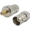 FonFou 2Pcs Adattatore MCX Maschio A BNC Femmina RF Connettore Coassiale Dritto BNC-MCX for Oscilloscopio Antenna GPS Sintonizzatore TV
