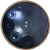 Sarospan Handpan - Tamburo 55,9 cm, 10 note D Kurd 440 Hz, custodia morbida, bacchette, supporto, adesivi note, panno pulizia, video performance artista