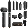 MogaWave Air Styler 7 in 1 Hair Styler, 1400W Asciugacapelli 110000 RPM 20m/s, Phon Arricciacapelli ad aria, Arricciacapelli ad aria, Spazzola Lisciante, Styler Capelli, Leggero e Silenzioso