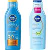 NIVEA SUN Latte Solare Protect & Bronze FP 30 200 ml con attivatore di melanina + NIVEA SUN Doposole Bronze 200 ml, Dopo sole abbronzante corpo e idratante 48h+