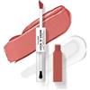 Wet n Wild Megalast Lock n' Shine, Dual-Ended Lip Color and Clear Gloss, Vitamin E and Jojoba Oil Enriched Formula, Nude Illusion Shade