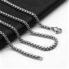 SalaWendy 1 pezzo in acciaio inossidabile quadrato Rolo collana a catena in acciaio inossidabile collana a scatola rotonda uomo donna larghezza 2 mm-5 mm