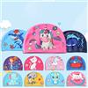 NONE Bambini Cartoon cuffia da nuoto bambini tessuto elastico Swiming Pool Sport acquatici proteggere le orecchie cappello nuotare cappelli da bagno berretti ragazzi ragazze