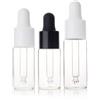 NONE 50 pz/100 pz 5 ml 10 ml 15 ml 20 ml bottiglia contagocce in vetro trasparente barattoli fiale con pipetta liscia