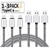 koovesy Cavo USB tipo C 2.4A Caricabatteria a ricarica rapida Cavo dati in nylon intrecciato Caricatore per telefono cellulare per Huawei Samsung USB C