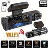 GMAIPOP Dash Cam doppia fotocamera WIFI 1080P per auto, anteriore e interna, telecamera per auto con visione notturna IR, registrazione in loop, DVR per auto grandangolare