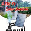 NONE Fontana solare da 2,5 W dal design diviso con 6 fontane e tubi dell'acqua da 4 piedi per la decorazione della pompa dell'acqua della fontana solare da giardino esterno