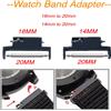 qinband Connettori per cinturino Cinturino per orologio Adattatore in plastica a sgancio rapido 2 pezzi da 18 mm a 20 mm da 14 mm a 20 mm Accessori per smartwatch