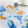 NONE Tappetino da bagno antiscivolo per bambini in PVC morbido cartone animato sicurezza antiscivolo con tappetino per doccia a ventosa tappetino per vasca da bagno con massaggio