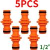 NONE 5PCS Joiner Riparazione Connettore Accoppiamento 1/2 '' Tubo Da Giardino Tubo di Montaggio Tubo di Irrigazione A Goccia Rapida Sistema di Irrigazione per Serra