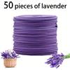 NONE 50 candele a spirale profumate alla lavanda, tempi di combustione per 3-4 ore, fragranze fresche ed eleganti, adatte per yoga, meditazione, casa, ufficio e uso esterno, fragranza portatile e di lunga
