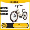 NONE Bicicletta Elettrica per Adulti MIHOGO con Telaio in Fibra di Carbonio, E-Bike Urbana con Pneumatici Gonfiabili da 26'', 250W 48V 19.2AH
