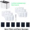 LITEKIPET Set di 6 Filtri e 6 Spugne, Accessori di Ricambio per Fontanella per Gatti, Compatibili con Dispenser d'Acqua Automatico Senza Fili PETKIT EVERSWEET MAX da 3L