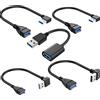 NONE Cavo di prolunga USB 3.0 corto fino a 5 Gbps Cavo USB 3.0 da maschio a femmina Cavo adattatore di estensione protezione porta USB 3.0