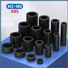 NONE 20 ~ 300 pz M3 M4 M5 M6 Nero ABS Nylon Plastica Non Filettato Distanziatore Rotondo Cavo Standoff Rondella PCB Bordo Vite Bullone