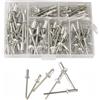 NONE Kit assortito di rivetti ciechi da 120 pezzi M3.2 M4 Rivetti pop con testa a cupola in alluminio per mobili in metallo e riparazioni domestiche fai da te