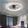 Jelena Ventilatore da Soffitto Moderno Silenzioso con Luce e Telecomando, 6 Velocità, Luce LED, Ventilatore Intelligente, Lampadario da Soffitto per Soggiorno, Decorazione Casa
