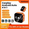 Tripodpie Adattatore Carplay 4in1 Nuovo Aggiornato da Cablato a Wireless, Android Auto, Mirror Link, Smart MiNi Ai Box, USB Plug and Play, Bluetooth, WiFi