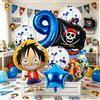Bandai Palloncini in Alluminio Anime One Piece a Forma di Luffy, Decorazioni per Feste di Compleanno per Ragazzi