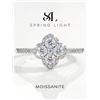 NONE Anelli Eleganti in Argento Sterling 925 per Donne con Moissanite Diamante Reale 0.1CT Brillante, Fedi per Anniversario e Fidanzamento, Gioielli Raffinati di Tendenza