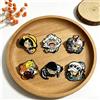 Bandai Set di 6 Spille in Smalto Anime Giapponese One Piece, con Personaggi Carini, Distintivi da Risvolto alla Moda, Spille per Cappotti, Gioielli da Uomo, Regalo