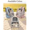 NONE Zaino per gatti espandibile, zaino da viaggio per animali domestici traspirante con design ergonomico, zaino per gatti pieghevole a mani libere per cani piccoli, borsa per animali per escursionismo e