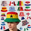 NONE Cappello da Pescatore con Bandiera Nazionale 2026 per Uomo e Donna, Cappello da Sole per Tifosi di Calcio, Coppa del Mondo, Sport, Cappello da Pescatore per Tifosi di Calcio