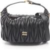 Miu Miu Borsa a tracolla Miu Miu MATELASSE'MIU Matelasse 5NE026AFPP in pelle nera NUOVA