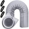 Haoall Manicotto isolante portatile per tubo AC, copertura per tubo flessibile portatile per condizionatore d'aria, adatto per tubi di scarico da 12,7 cm e 15 cm di diametro, copertura per condotto di sfiato