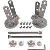 HYDRO HOME Cerniere universali regolabili Acciaio INOX per copriwater in legno, Kit Completo o Componenti by HYDRO HOME (KIT COMPLETO DAL BASSO)