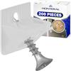 MONTERAL Set di 200 Pezzi Rinforzo per Fondo Cassetti Completo di Vite Ø 3,5x20 mm - Riparazione Cassetti in Plastica Trasparente - Garanzia di 10 Anni - MONTERAL