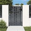 Azzrora Cancello Giardino Esterno, Cancello Esterno, Cancelletto Giardino, Cancelli in Ferro, Cancello da Giardino Antracite 105x155 cm Acciaio Design Quadrato