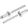 QUARKZMAN 50Pcs 5/32x3/8 304 Acciaio Inossidabile Rivetti A Testa Sferica Aperta Per Fai Da Te Lamiere Riparazioni Auto Mobili Barca E Condotti Di Aria (Argento)