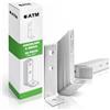 ATM Squadretta per Mobili Acciaio Zincato 66x17x17mm - Angolare 90° Forato, Spessore 1,5mm - Set da 25 pezzi