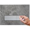 Mendorio Placca di Comando WC Compatibile con Geberit Duofix Sigma, Delta e Basic, Ricambio con Set di Barre di Spinta e Telaio di Montaggio per UP300 & UP320, 245 x 164 mm(Grigio chiaro-Y8 & Cromato)